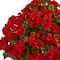2.7ft. Red UV Resistant Geranium Artificial Plant in Slate Planter